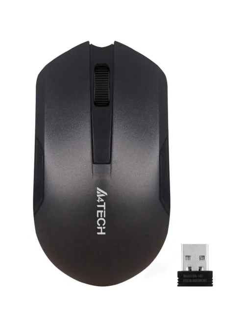 Мышь компьютерная A4Tech V-Track(G3-200NS)чер/оптич/1200dpi/беспров/USB/3кн