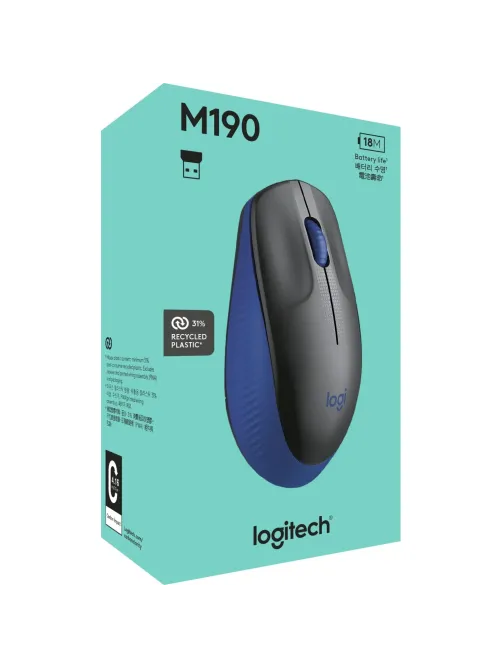 Мышь компьютерная Logitech беспр. M190 Wireless BLUE 910-005907