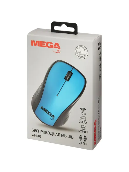 Мышь компьютерная ProMega jet WM006 USB WLS RT/2 ААА/dpi 1200/3 кн/синий