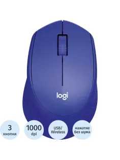Мышь компьютерная Logitech M330 Silent Plus син.1000dpi USB 2b(910-004925)