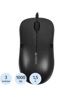 Мышь компьютерная A4Tech V-Track Padless (OP-560NU) черн оптич 1200dpi/3but