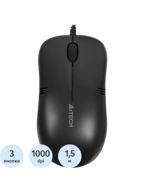 Мышь компьютерная A4Tech V-Track Padless (OP-560NU) черн оптич 1200dpi/3but