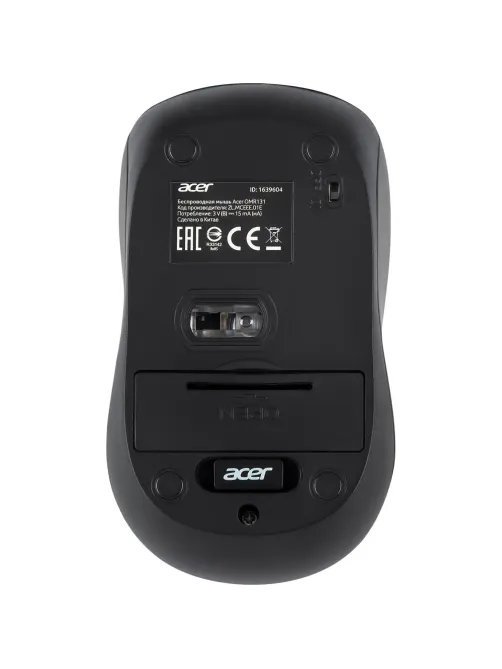 Мышь компьютерная Acer OMR131 черн. оптичес. (1000dpi) беспровод,USB (2but)