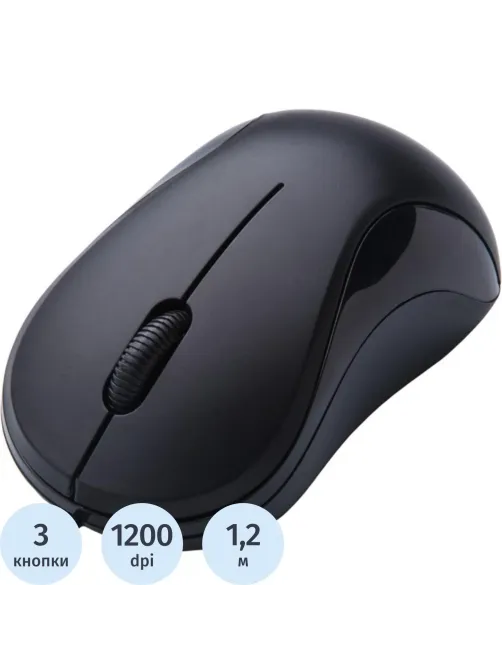 Мышь компьютерная Oklick 115S USB черная