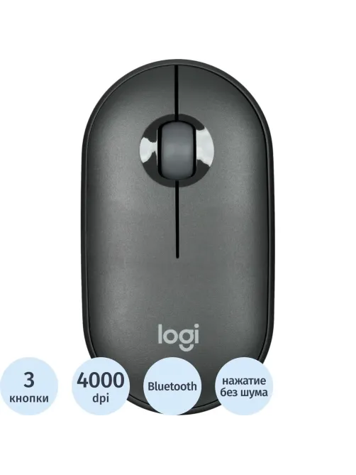 Мышь компьютерная Logitech Pebble 2 M350S граф.4000dpi silent(910-006988)