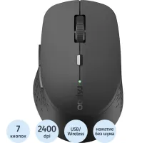 Мышь компьютерная RAPOO беспр. M300L-DGRY Silent темно-серый (13324)