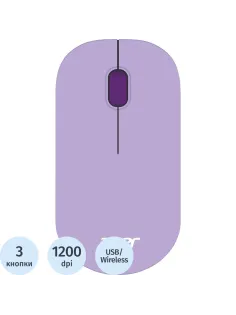 Мышь компьютерная Acer OMR205оптическая/1200dpi/беспроводная/USB/фиолетовый