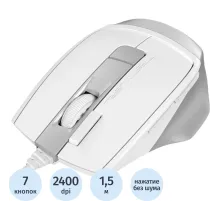 Мышь компьютерная A4Tech Fstyler FM45S Air бел/серебр 2400dpi silent/7but