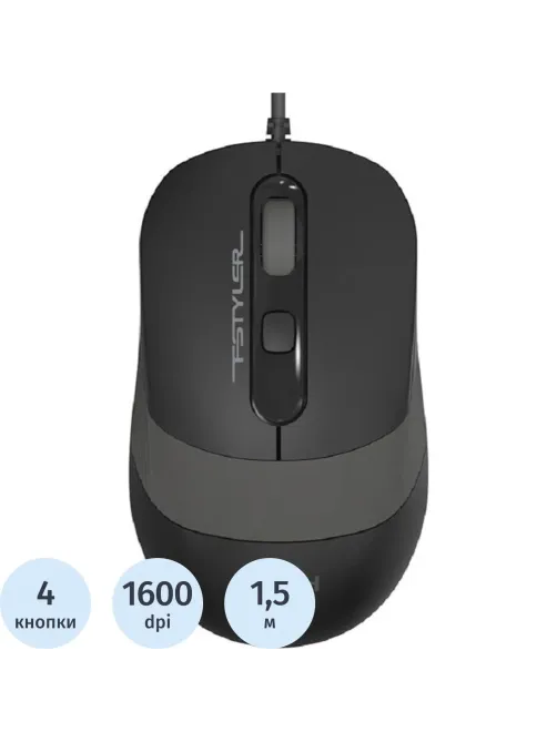Мышь компьютерная A4Tech Fstyler FM10 чер/серый опт (1600dpi) USB (4but)