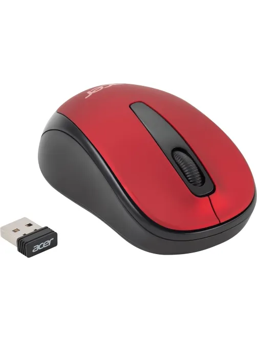 Мышь компьютерная Acer OMR136 красный  (1000dpi/WLS/USB/3кн (ZL.MCEEE.01J)