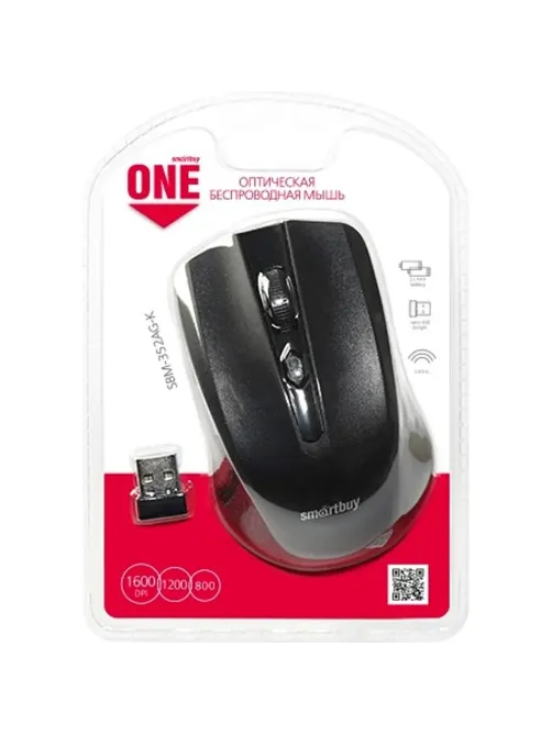 Мышь компьютерная Smartbuy ONE 352 черная (SBM-352AG-K)