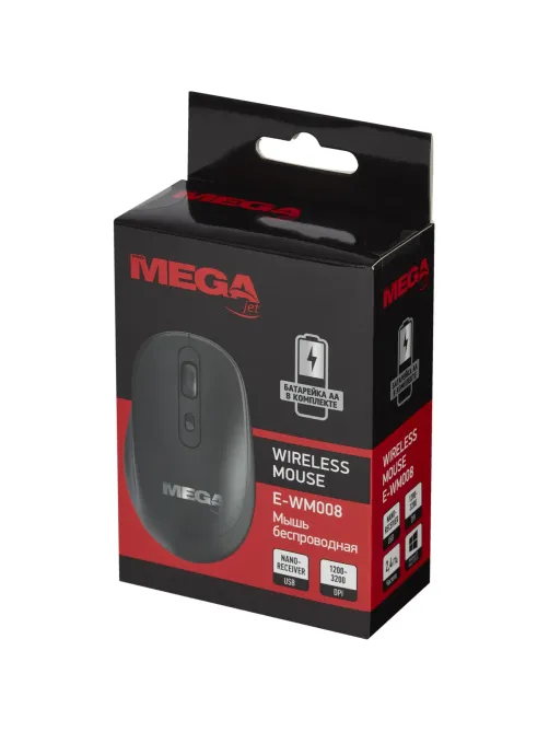 Мышь компьютерная ProMega черная, 1200-3200DPi, 2.4Ггц BT-JWM-003/E-WM008