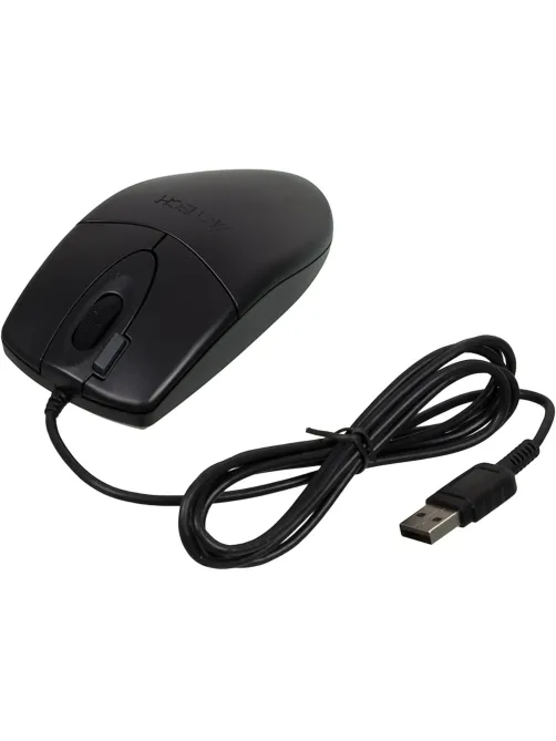 Мышь компьютерная A4Tech OP-620DS черный (1200dpi) silent USB (4but)