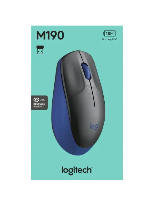 Мышь компьютерная Logitech беспр. M190 Wireless BLUE 910-005907