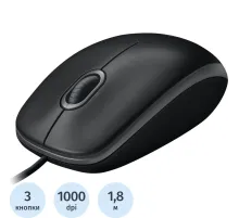 Мышь компьютерная Logitech USB OPTICAL B100 910-006605