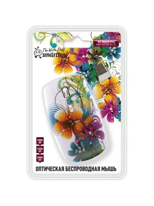 Мышь компьютерная Smartbuy 327AG принт Цветы (SBM-327AG-FL-FC)