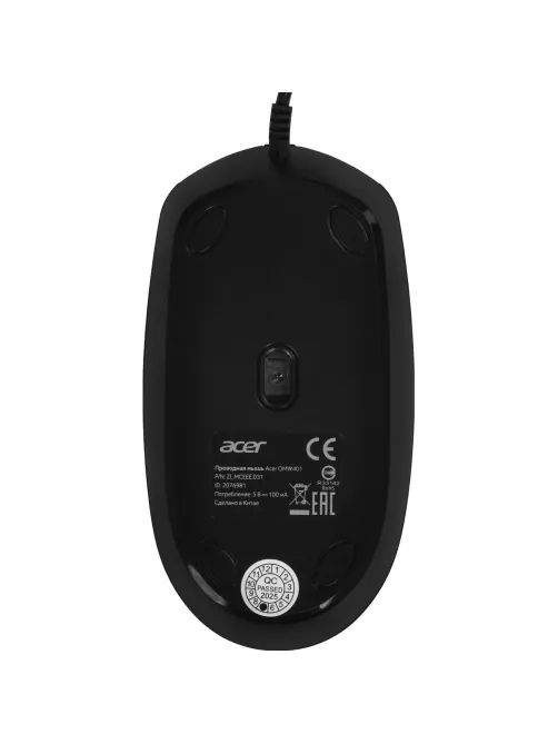 Мышь компьютерная Acer OMW401 черный оптич. 2000dpi USB 4but (ZL.MCEEE.031)