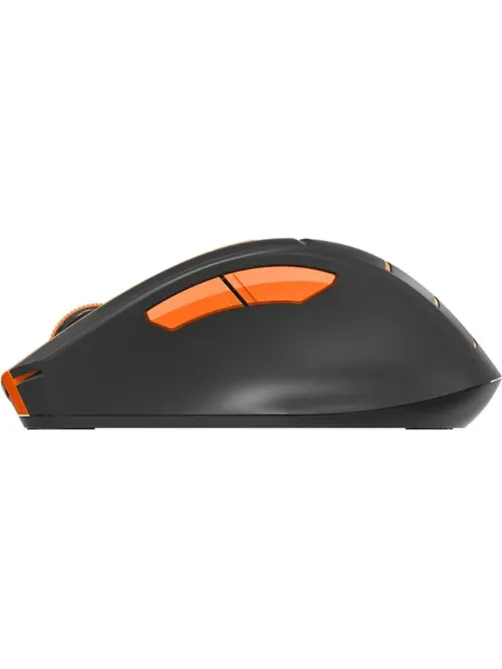 Мышь компьютерная A4 Fstyler FG30, беспроводная, 2000dpi, серый/оранжевый