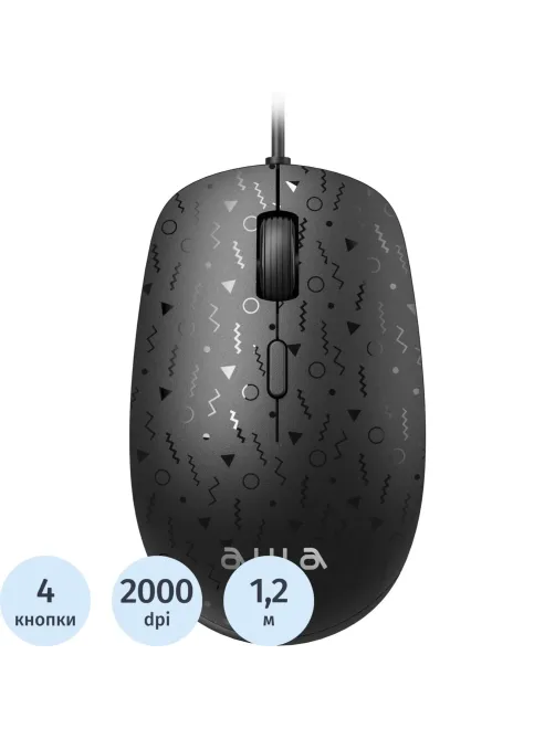 Мышь компьютерная AULA AM106 4кн, DPI 1000/1600/2000 (80003338)