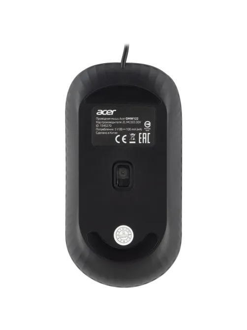Мышь компьютерная Acer OMW122 black (1200dpi) USB(ZL.MCEEE.00V)