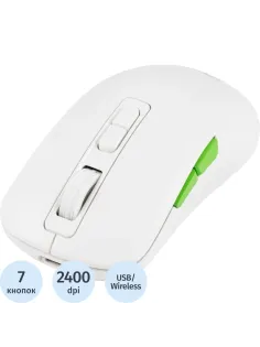 Мышь компьютерная Acer OMR311 2400dpi BT/Radio USB 7but(ZL.MCECC.034)бел