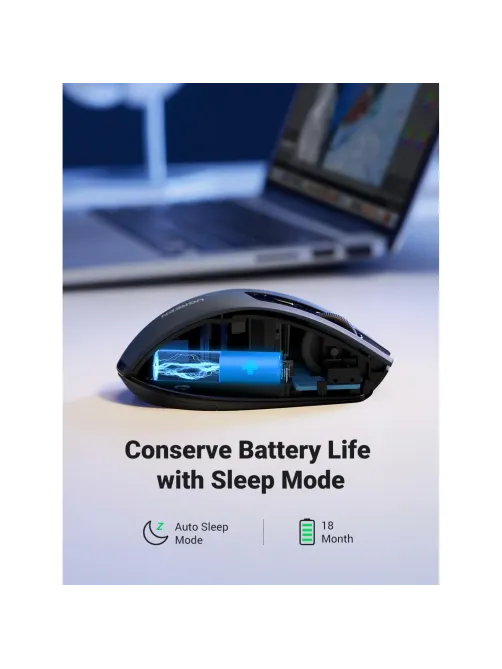 Мышь компьютерная Ugreen MU006 (90545) 2.4G 4000dpi/черный/WLS