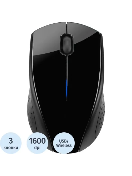 Мышь компьютерная HP беспров. 220 черный (3FV66AA)