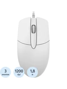 Мышь компьютерная Acer OMW300 оптическая/1200dpi/USB/белый