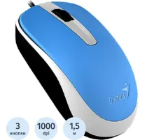 Мышь компьютерная Genius DX-120,USB, оптическая, 1000 DPI 1.5m, голубой