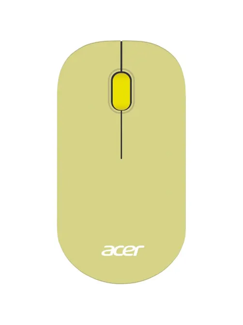 Мышь компьютерная Acer OMR205  оптич./1200dpi/беспроводн/USB/зеленый/желтый