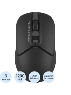 Мышь компьютерная A4Tech Fstyler (FG12S BLACK) оптическая 1200dpi/3but