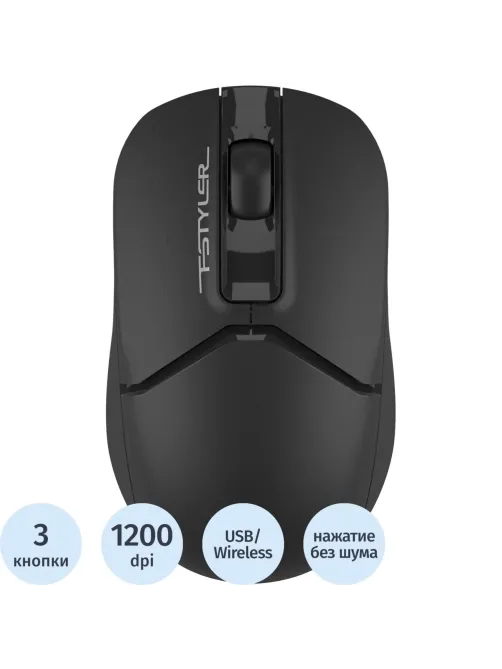 Мышь компьютерная A4Tech Fstyler (FG12S BLACK) оптическая 1200dpi/3but