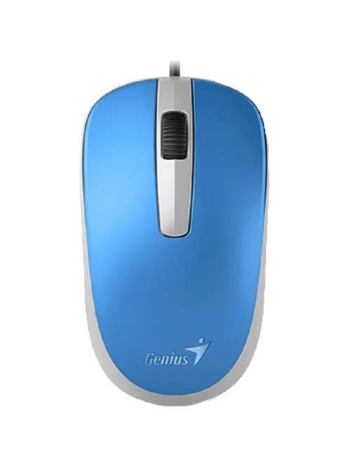 Мышь компьютерная Genius DX-120,USB, оптическая, 1000 DPI 1.5m, голубой