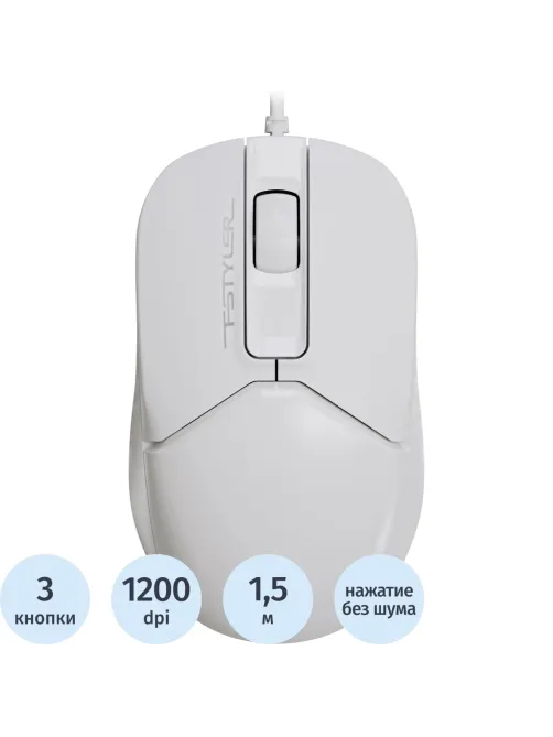 Мышь компьютерная A4Tech Fstyler (FM12S  WHITE) оптическая 1200dpi/3but