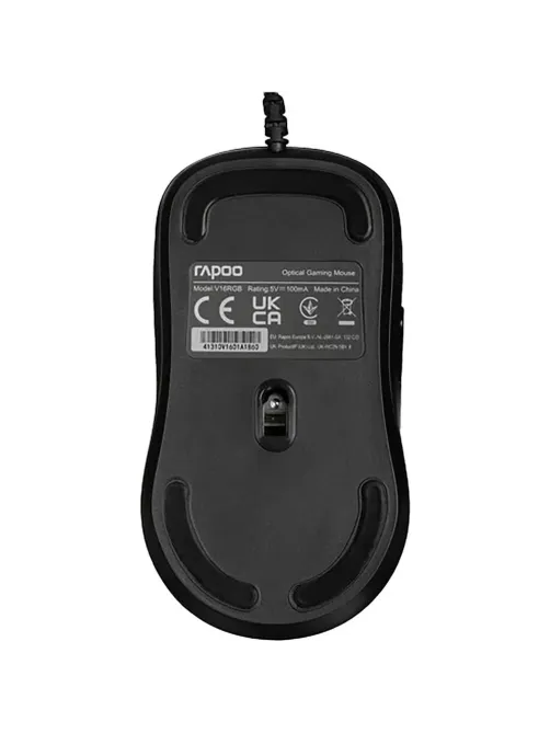Мышь компьютерная RAPOO V16RGB проводная, цвет - черный