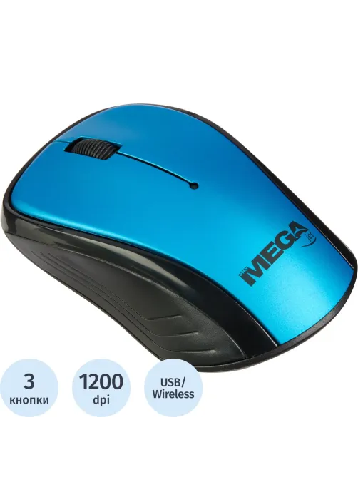 Мышь компьютерная ProMega jet WM006 USB WLS RT/2 ААА/dpi 1200/3 кн/синий