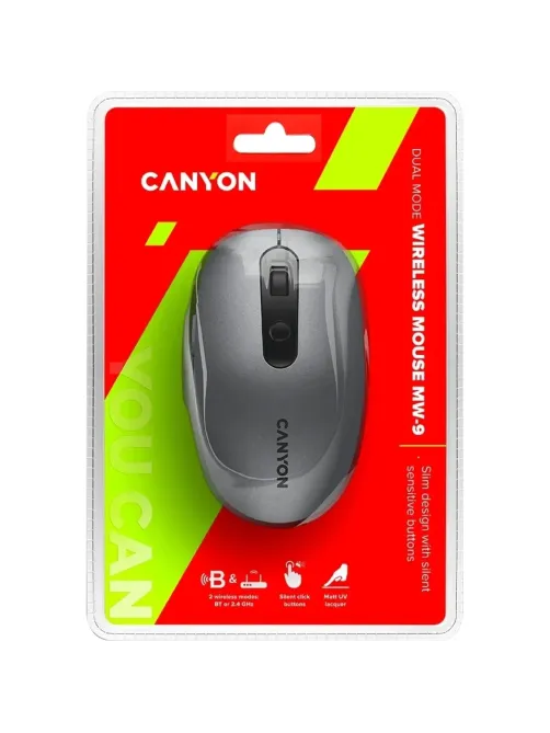 Мышь компьютерная CANYON беспров. MW-9 серый (CNS-CMSW09DG)