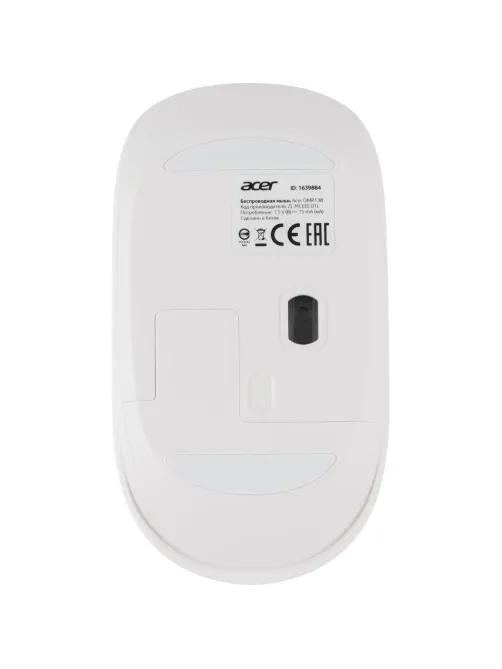 Мышь компьютерная Acer OMR138 белый (1600dpi) WLS USB (4кн) (ZL.MCEEE.01L)