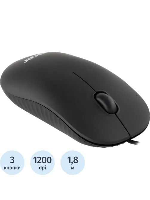 Мышь компьютерная Acer OMW122 black (1200dpi) USB(ZL.MCEEE.00V)