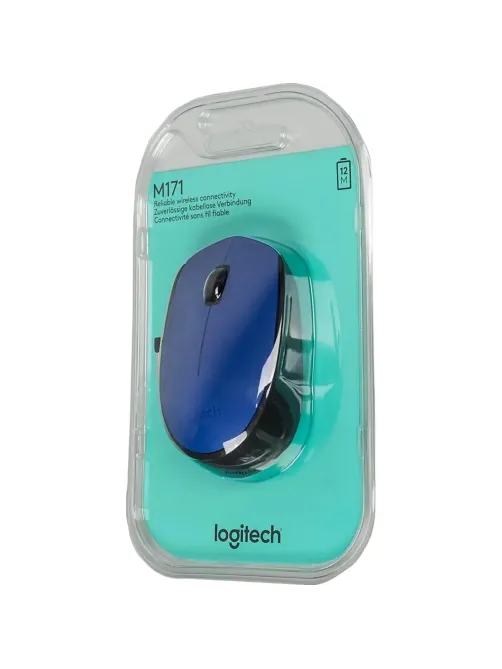 Мышь компьютерная Logitech беспров.M171 blue (USB, 1000dpi) (910-004640)