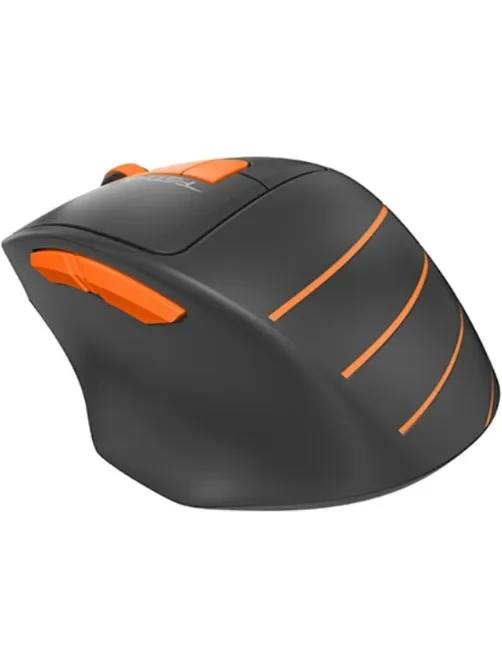 Мышь компьютерная A4 Fstyler FG30, беспроводная, 2000dpi, серый/оранжевый