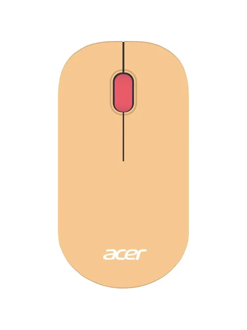 Мышь компьютерная Acer OMR205 оптич./1200dpi/беспроводн/USB/розовый/бежевый