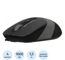 Мышь компьютерная A4Tech Fstyler FM10S черный/серый 1600dpi/USB/4but