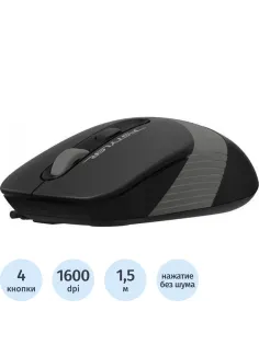 Мышь компьютерная A4Tech Fstyler FM10S черный/серый 1600dpi/USB/4but