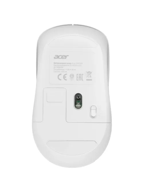 Мышь компьютерная Acer OMR309 белый,оптич,1600dpi,беспр,USB (ZL.MCECC.02Z)