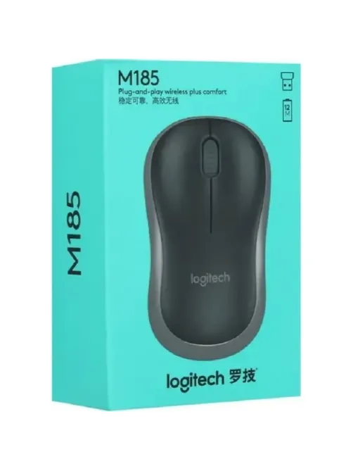 Мышь компьютерная Logitech USB OPTICAL WRL M185 GREY