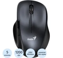 Мышь компьютерная Genius Ergo 8200S Iron Grey беспроводная