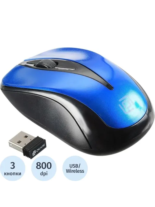 Мышь компьютерная Oklick 675MW ч/с оптич (800dpi) беспроводная USB (2but)