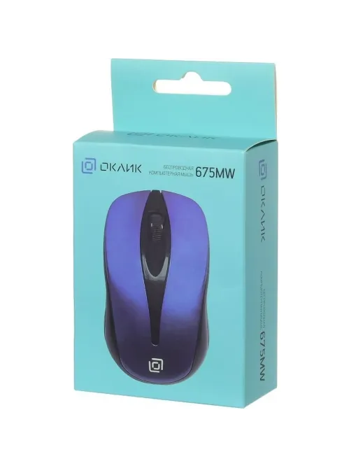 Мышь компьютерная Oklick 675MW ч/с оптич (800dpi) беспроводная USB (2but)
