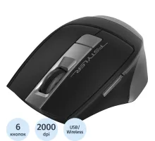 Мышь компьютерная A4Tech Fstyler (FG35 GREY) сер/черн/2000dpi/беспров/6кн